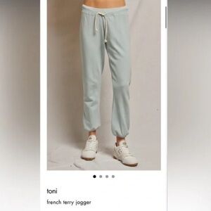 perfectwhitetee French Terry Jogger Mint Beige‎ Grey Size Large